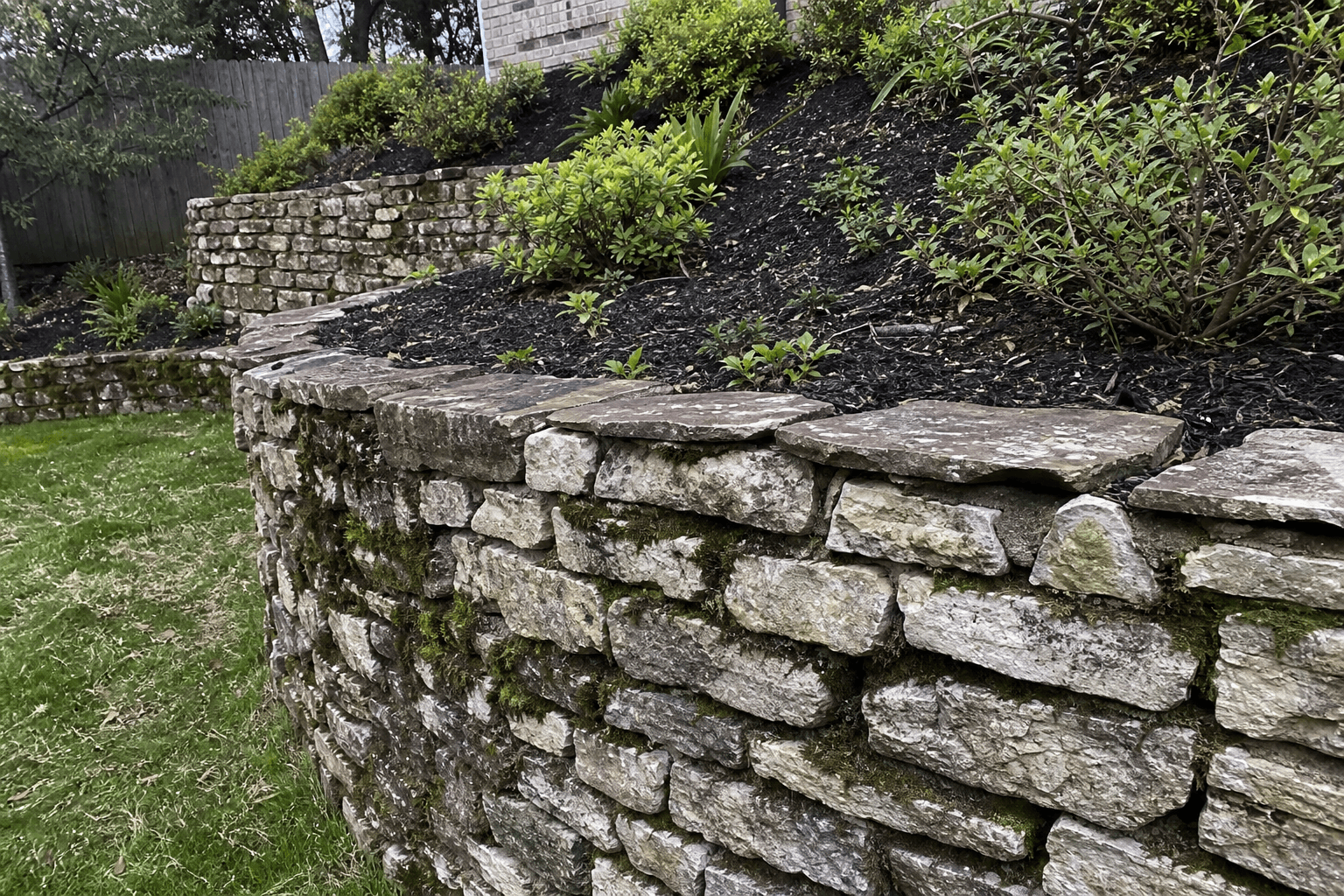 Natural Stone Retaining Wall