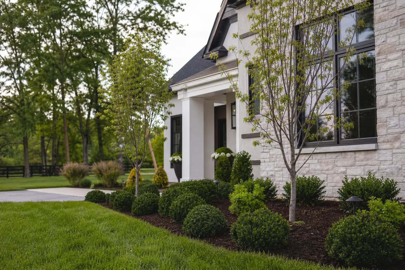 Landscape design and installation completed at a Lexington home